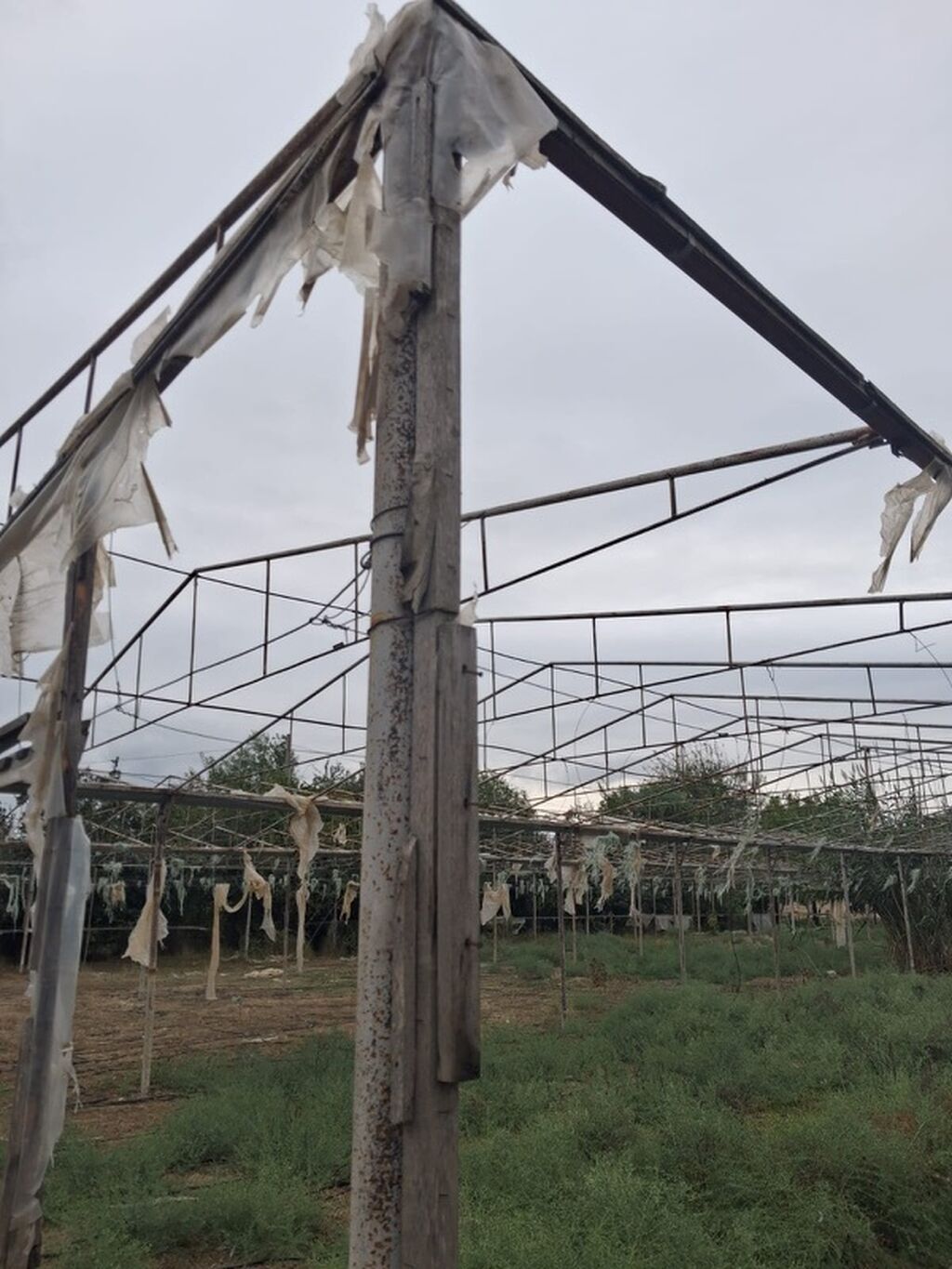 Sökülmüş istixana konstruksiyası - Metal karkaslı istixana çərçivəsi