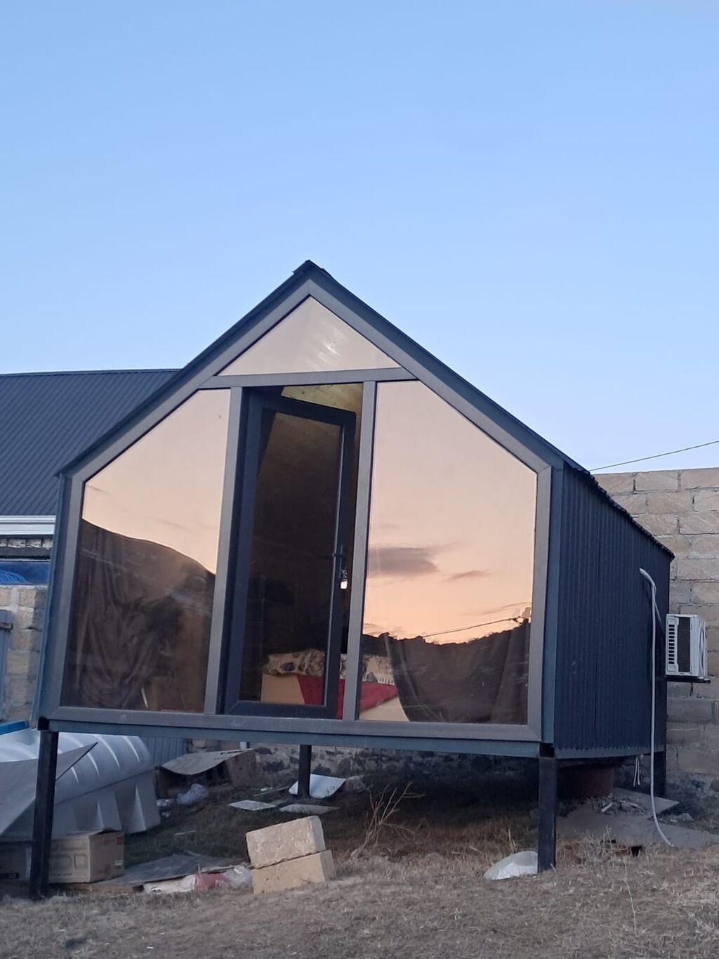 Modul tipli kiçik ev – panoramik ön fasadlı - Müasir dizayn