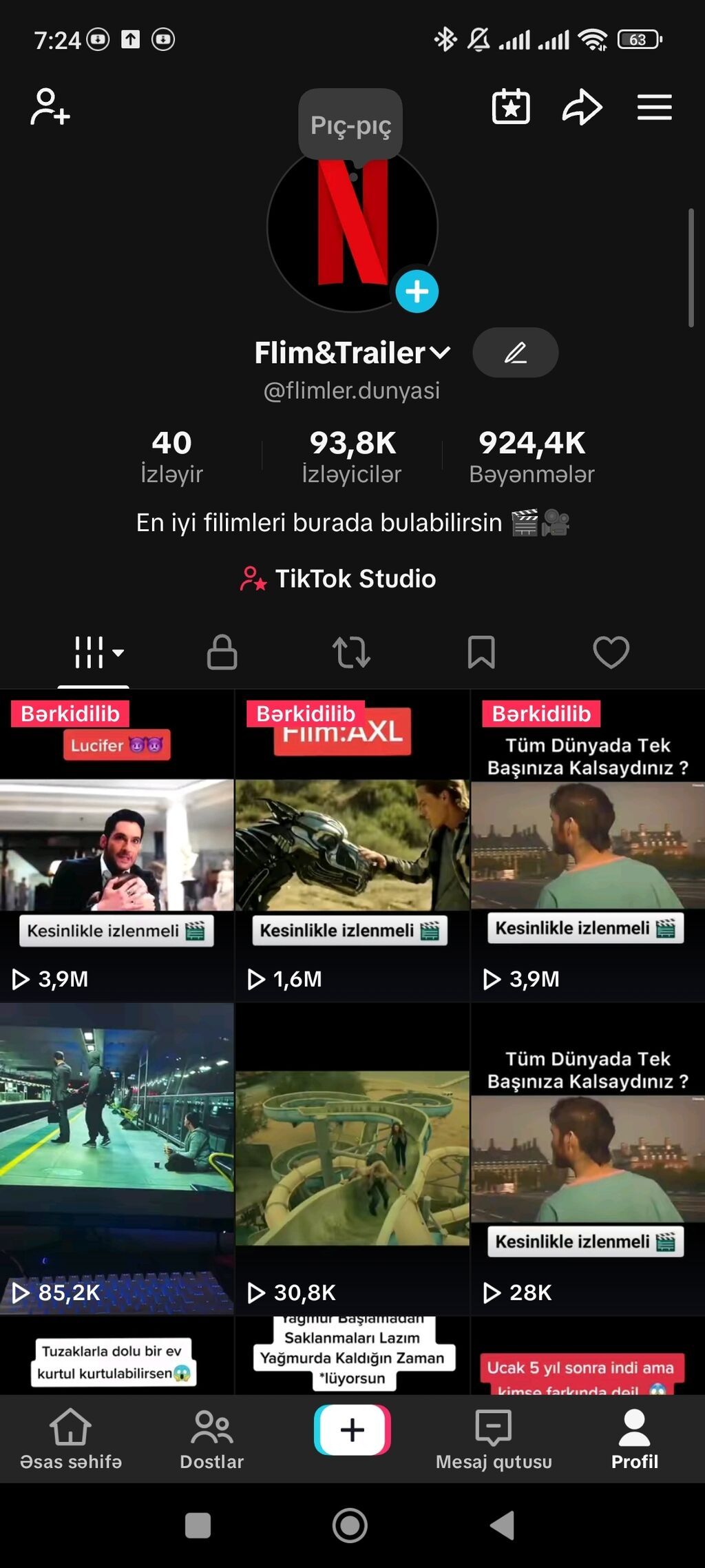 Tam orijinal TikTok seyfesidi real alıcıya endirim olunacaq