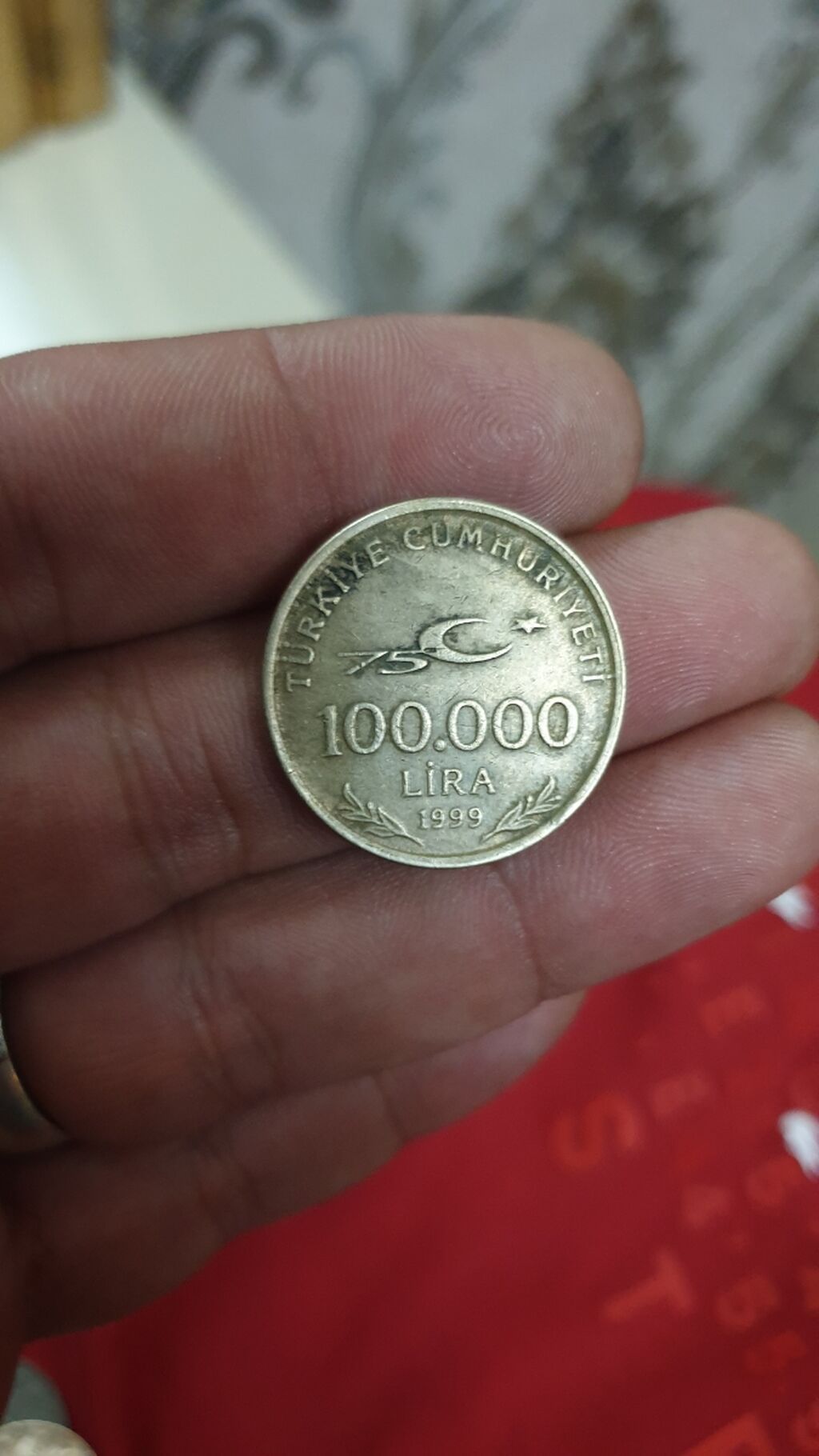 Türkiyə Cümhuriyyəti 100.000 Lira xatirə sikkəsi – 1999 - Nominal