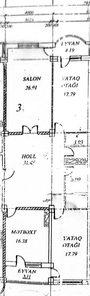 9-cu mikrorayon, 3 otaqlı, Yeni tikili, m. Nəsimi, 146 kv. m - şəkil 3