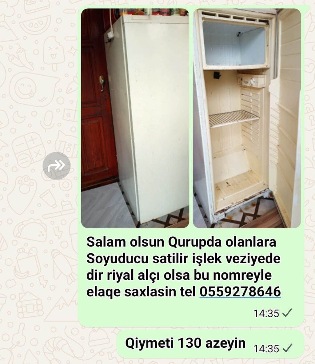 Soyuducu satılır – işlək vəziyyətdə. - Təkqapılı model, yuxarıda