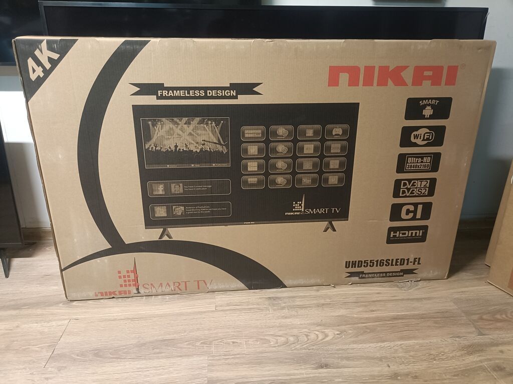 Yeni Televizor Nikai LED ekran 55" 4K (3840x2160), Pulsuz çatdırılma